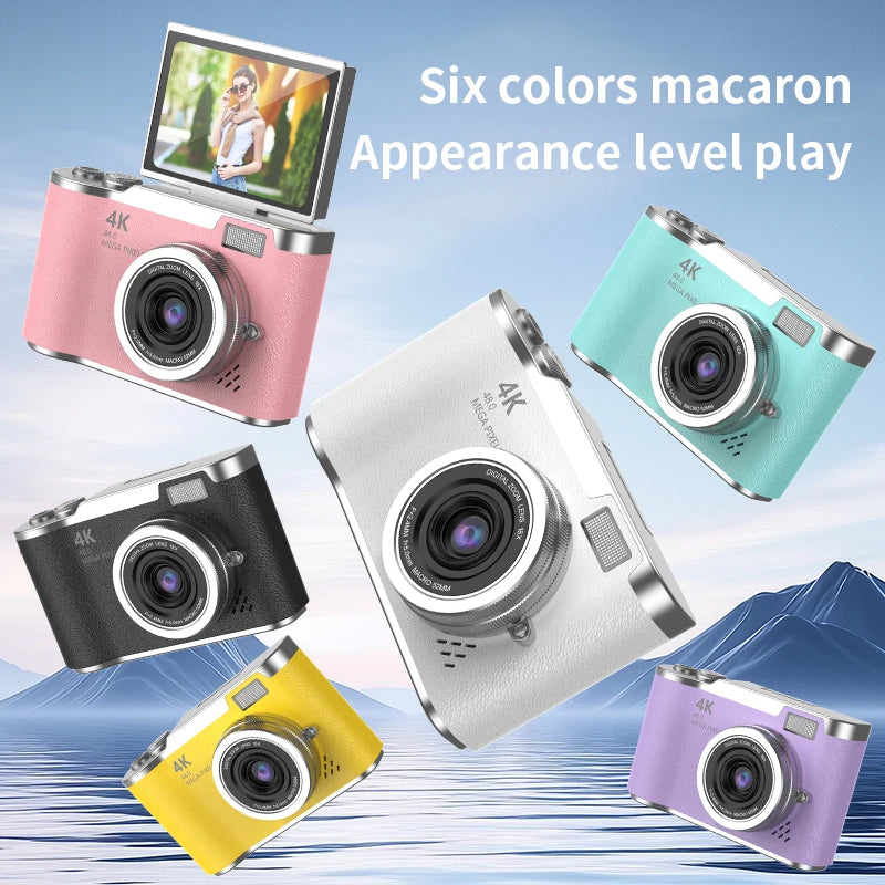 4K HD Digital 48MP Camera Autofocus Photography Video Camcorder 2.4 inch Screen for Portable Kid Adult Beginners Vlogging Camera