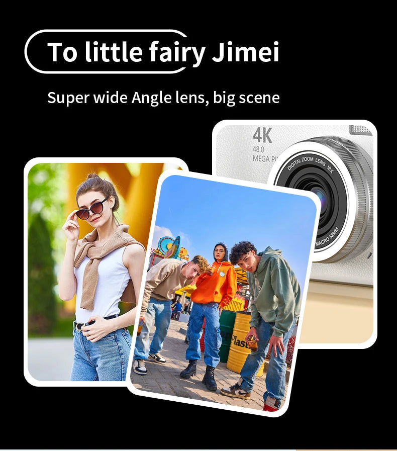 4K HD Digital 48MP Camera Autofocus Photography Video Camcorder 2.4 inch Screen for Portable Kid Adult Beginners Vlogging Camera