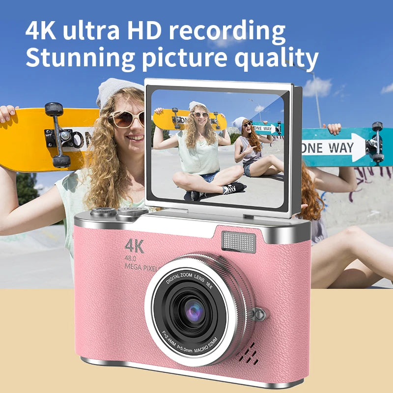 4K HD Digital 48MP Camera Autofocus Photography Video Camcorder 2.4 inch Screen for Portable Kid Adult Beginners Vlogging Camera