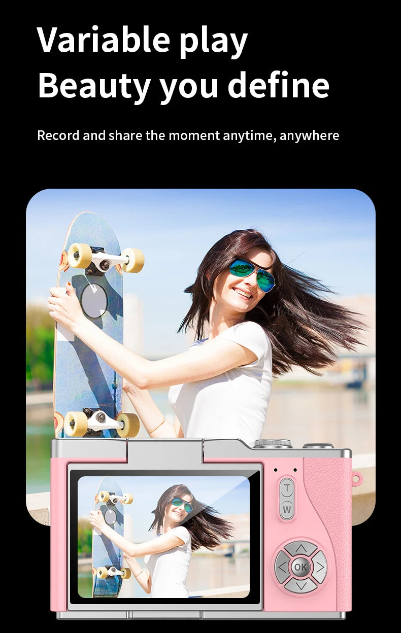 4K HD Digital 48MP Camera Autofocus Photography Video Camcorder 2.4 inch Screen for Portable Kid Adult Beginners Vlogging Camera
