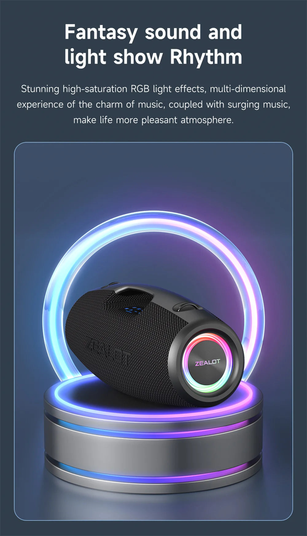ZEALOT-S78 120W Portable Bluetooth Speaker Outdoor Party Speaker Big Loud Speaker Excellent Bass Performace Hifi speaker