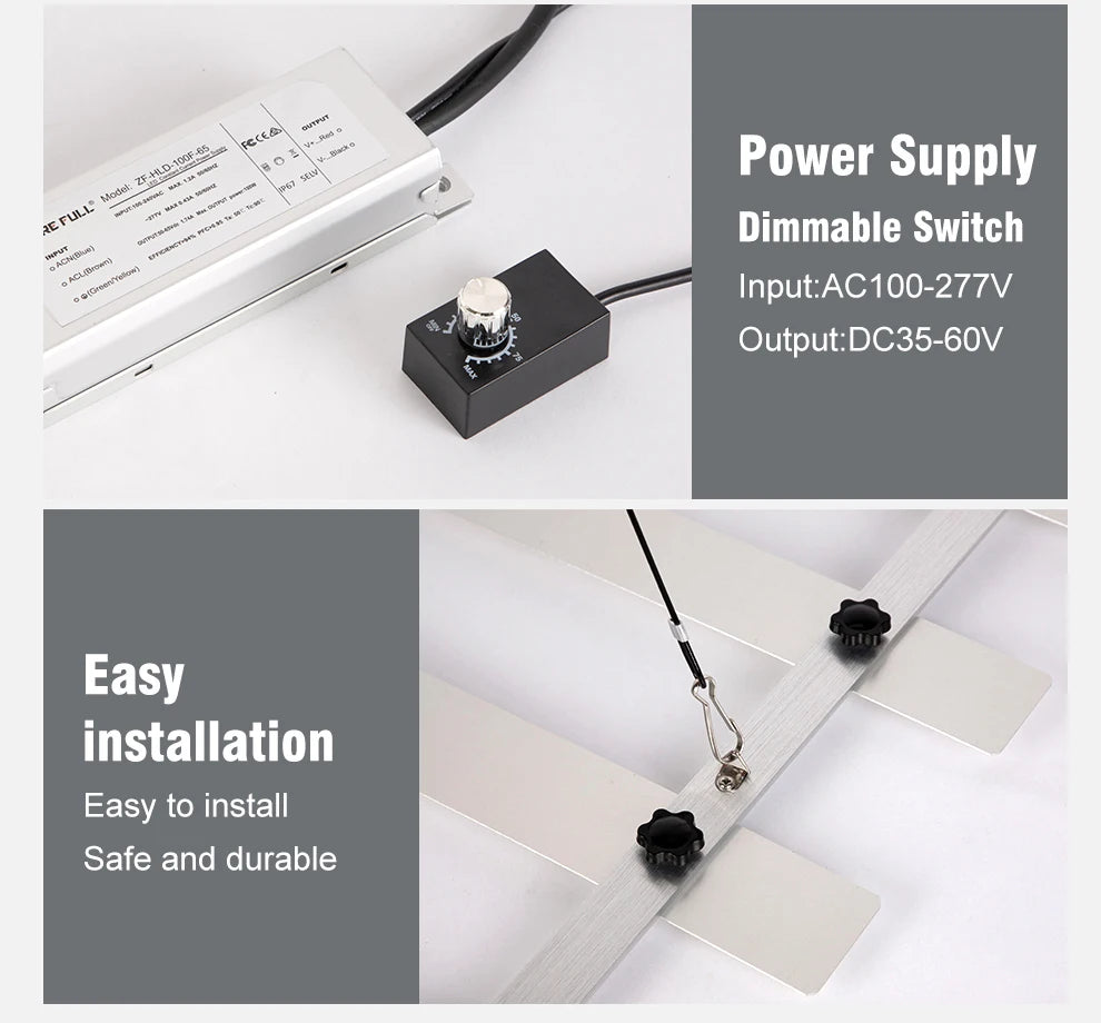 Full Spectrum LED Grow Light 100W 200W AC100-277V LM281B For Veg Flowers Greenhouses Plant Tent Growing Lamp