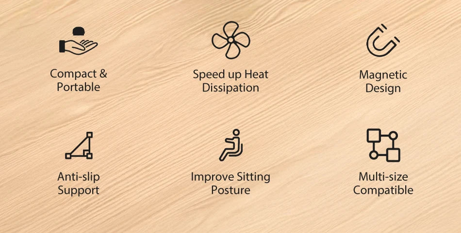 Rocoren Laptop Stand Notebook Accessories Laptop Mushroom Holder Magnetic Mini Cooler Stand for Macbook Pro Air Support Bracket